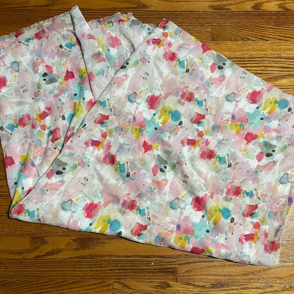 Indigo Multicolour Large Lightweight Scarf - Picture 4 of 8